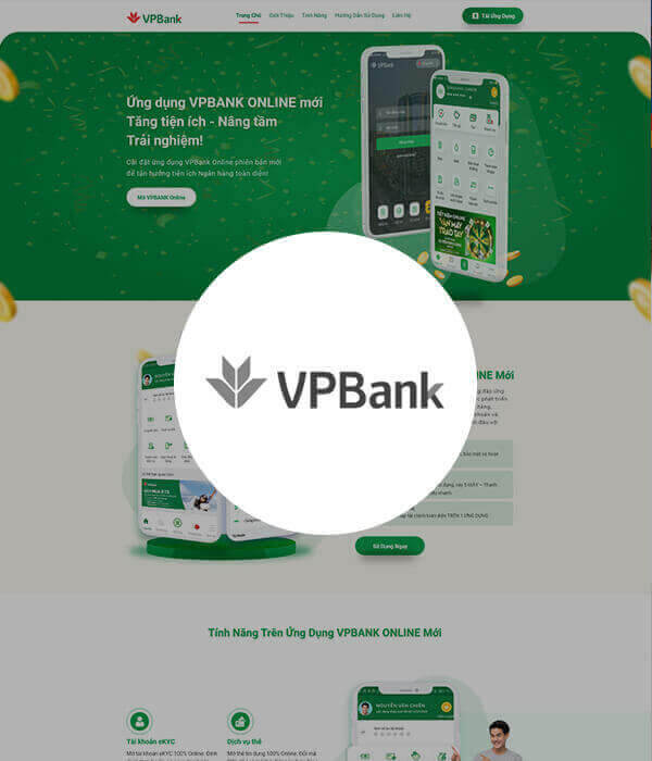 Landing Page quảng cáo ứng dụng ngân hàng VP Bank